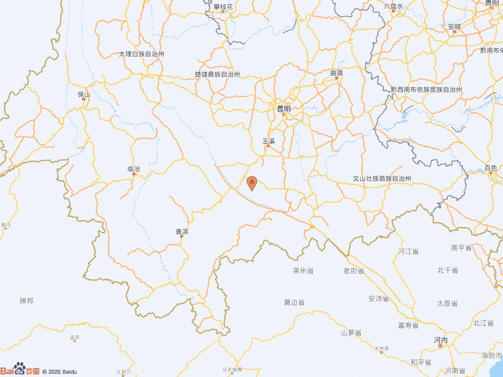云南玉溪市元江县（北纬23.65度，东经102.25度）发生3级地震