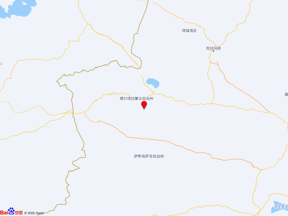 新疆博尔塔拉州精河县（北纬44.30度，东经82.68度）发生3.4级地震